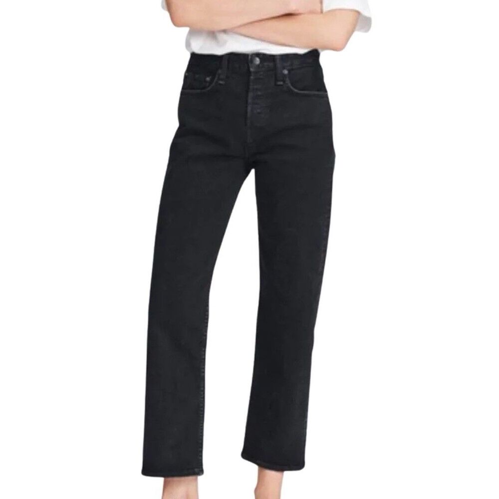 Rag & Bone Faded Black Maya High Rise Ankle Jeans Women's Waist Size 24